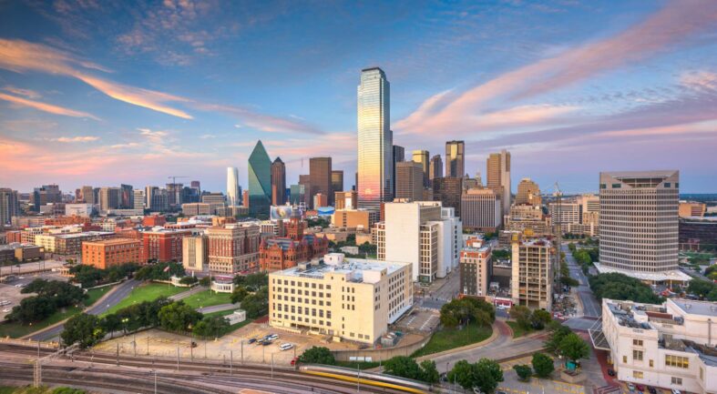 Skyline photo of Dallas, Texas.